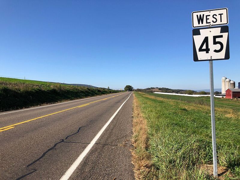 Route 45 Through Central Pennsylvania