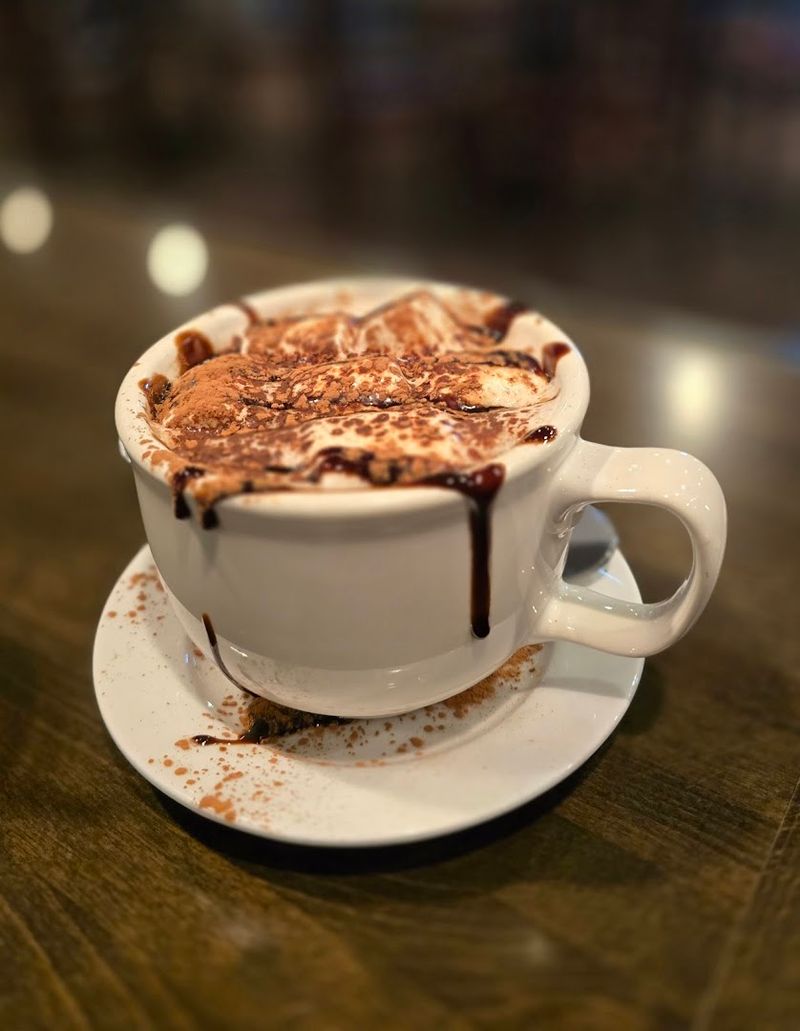 S'mores Mocha Latte with Toasted Marshmallows