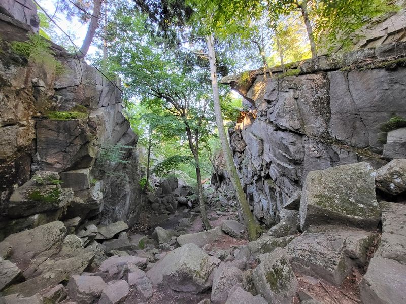 Towering Stone Walls Keep The Chasm Cool Even In Summer