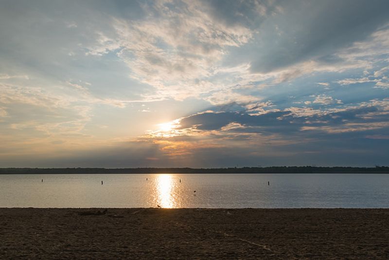 Sunset Reflections on the Reservoir