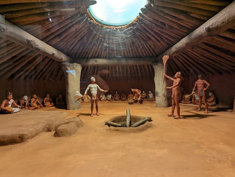 Walk Into The Reconstructed Earth Lodge