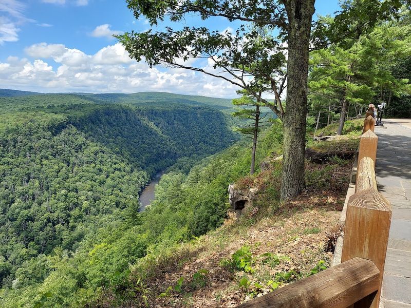 Wooden Viewing Platforms Above the Valley
