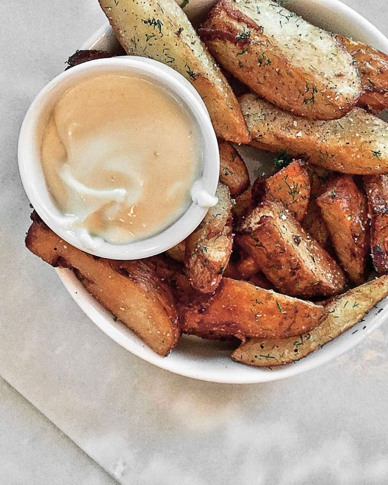 Crispy Duck Fat Potatoes With Crab Mayonnaise