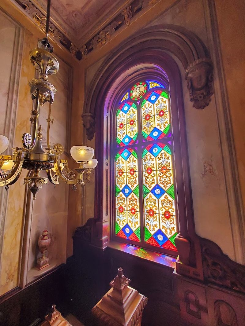 The Brilliant Stained Glass Windows Throughout the Mansion