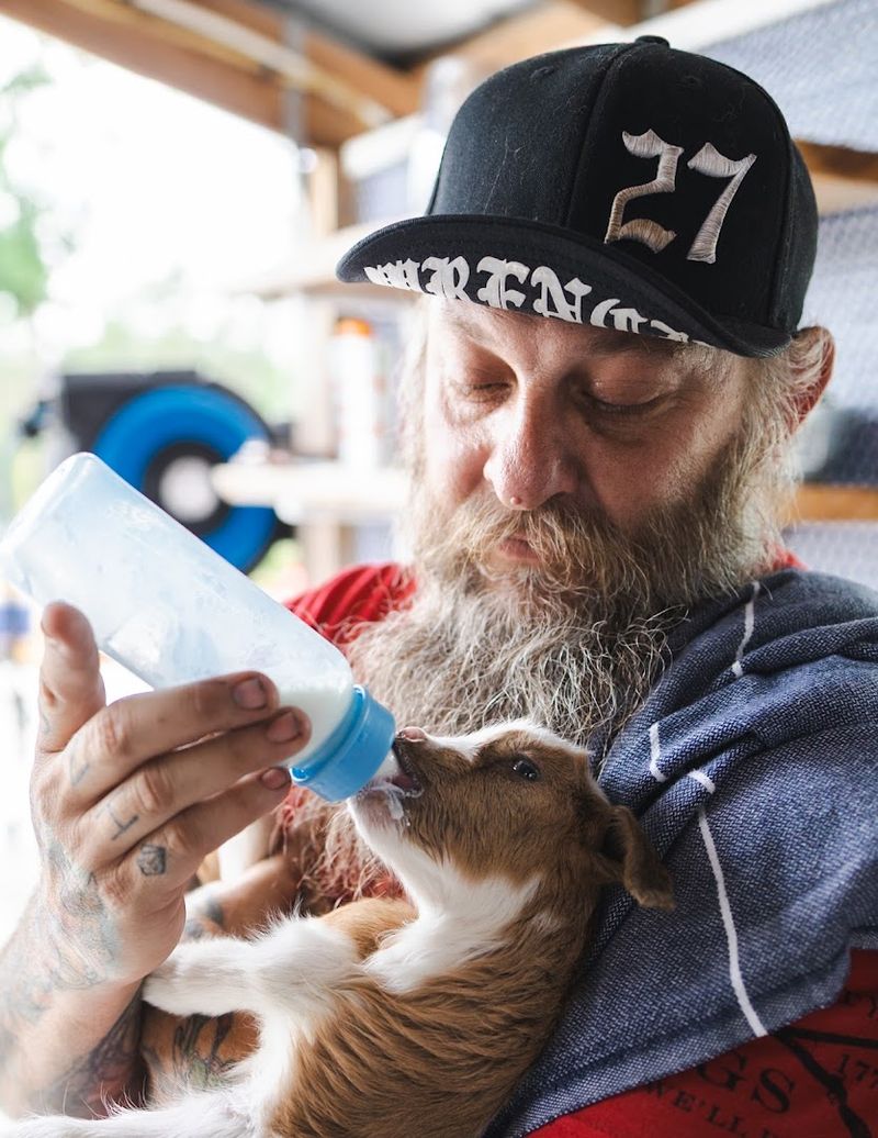 Bottle-Feeding Baby Goats
