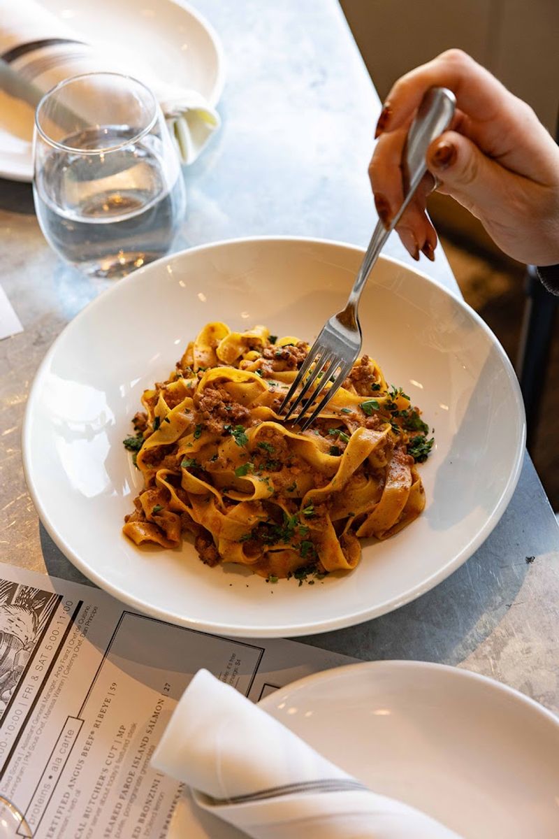 Handmade pasta at the center of the menu