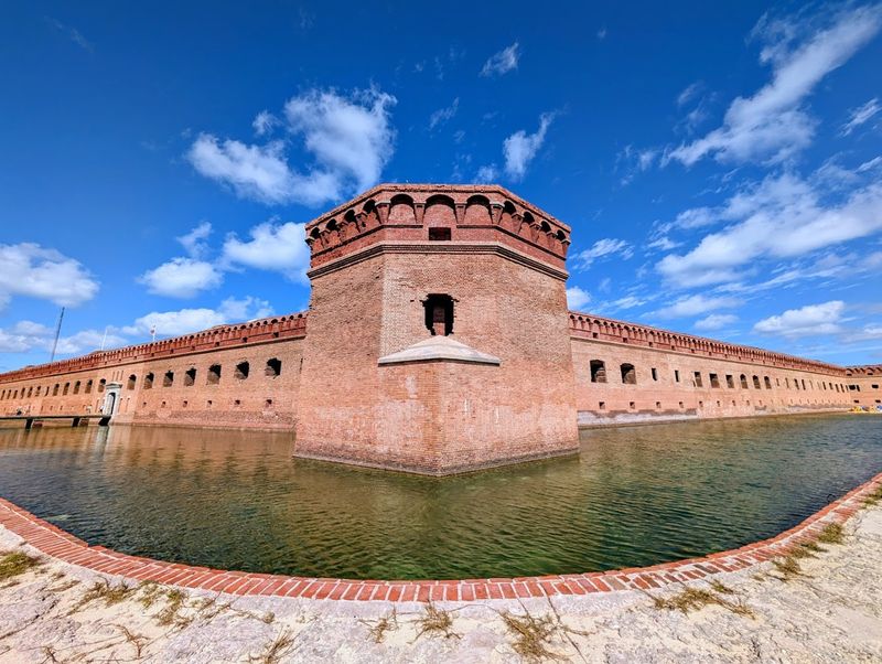 A fortress surrounded by endless water