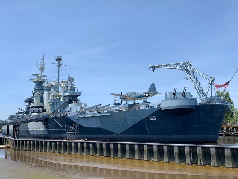 The USS Battleship North Carolina Memorial Statue