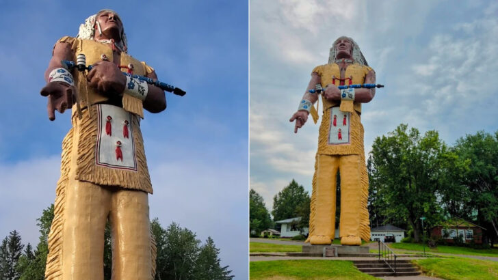 The World&rsquo;s Largest Native American Statue Has Become a Well-Known Michigan Landmark