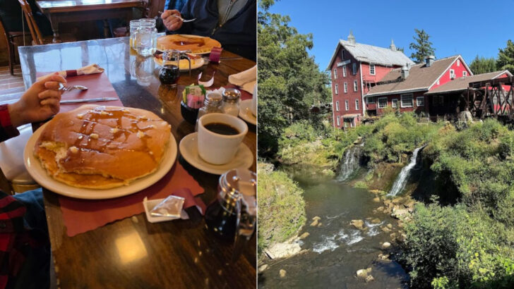 This Historic Ohio Mill Restaurant Comes With A Waterfall, Covered Bridge, And Endless Small-Town Charm