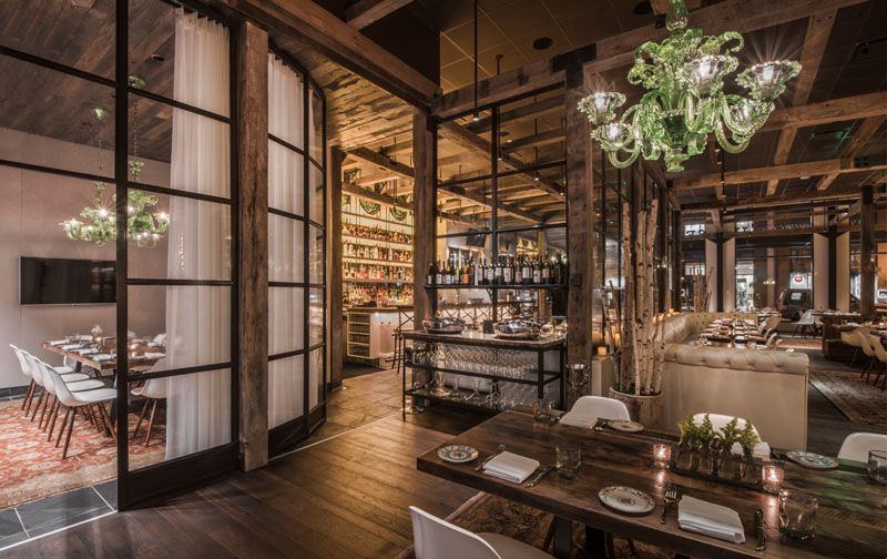 Rustic-Modern Dining Room Design