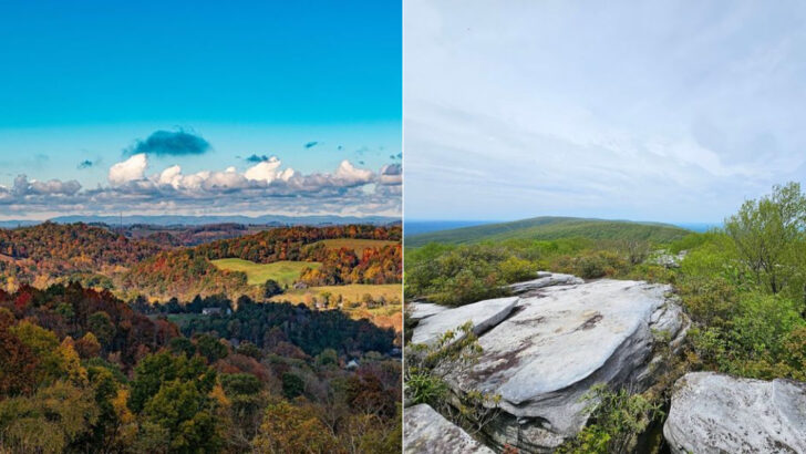 This Virginia Hike Leads To A 400-Million-Year-Old Sandstone Maze Hidden Above The Mountains