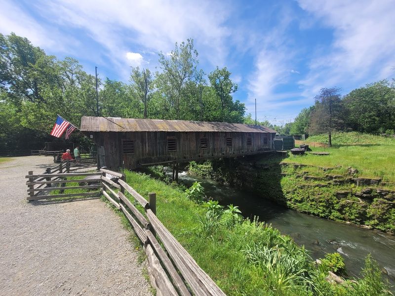 The Covered Bridge Looks Like Something From Another Era