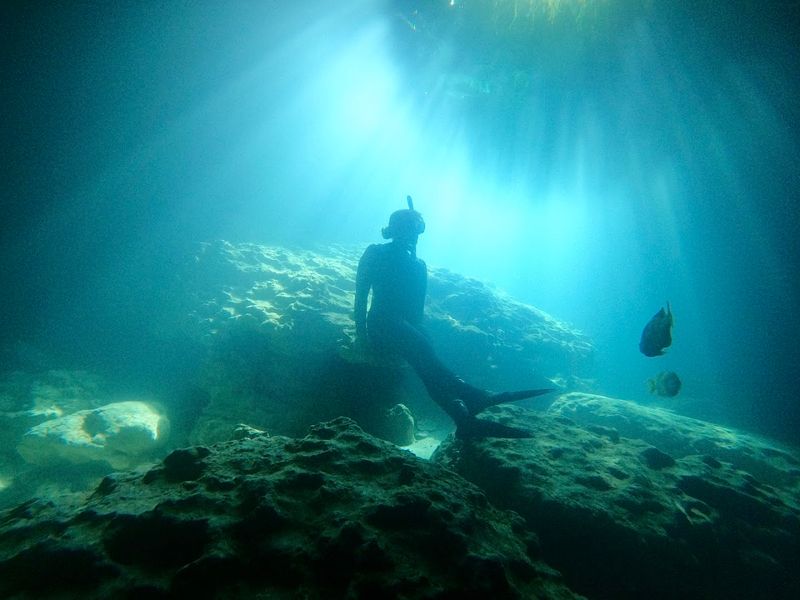 Snorkeling In A Stone Chamber