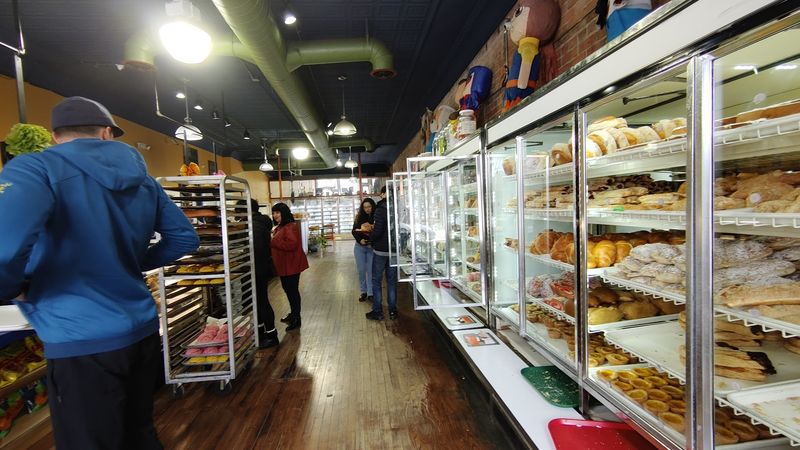 The pastry case at Mexicantown Bakery (Detroit)