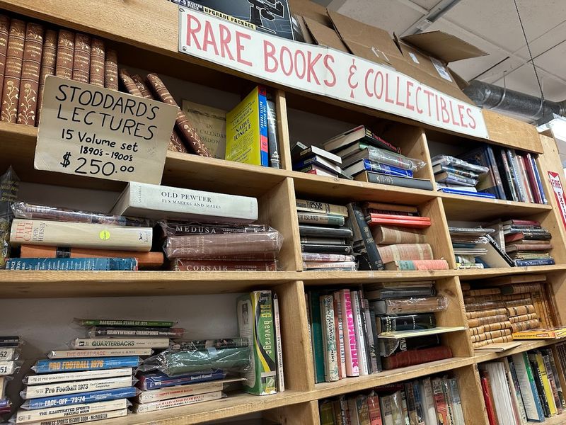 Vintage Treasures from Decades Past Line the Dusty Shelves
