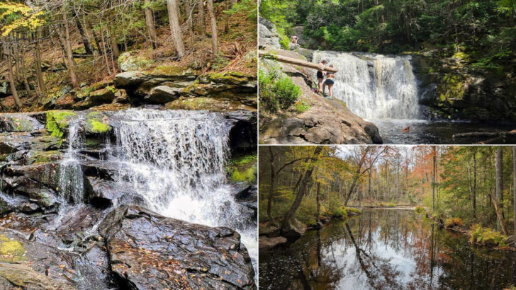 A Series Of Five Waterfalls Makes This Massachusetts Nature Spot Unlike Anywhere Else In The State