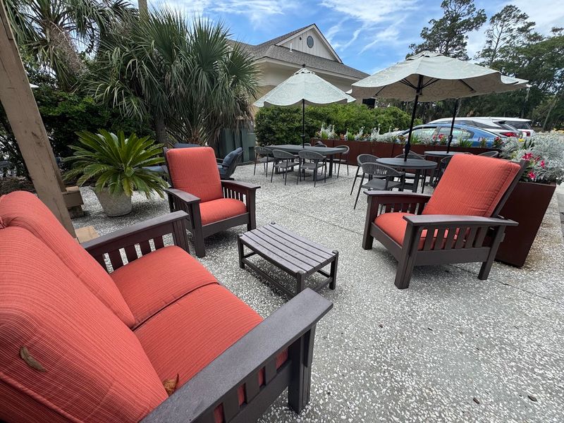 Patio seating and the laid-back outdoor appeal