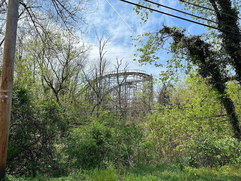 The Famous Cyclone Roller Coaster Still Towers Above