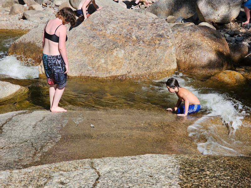 Polished Granite Creates Natural Water Slides