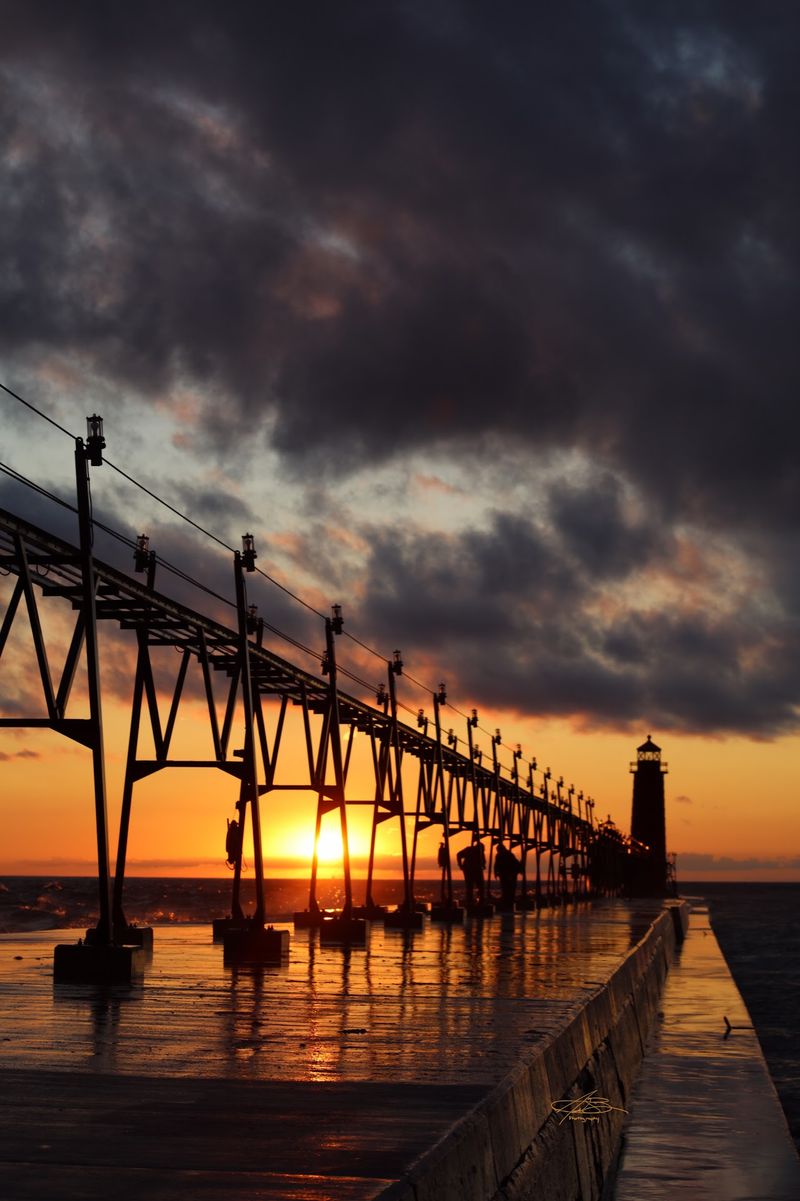 Sunset Turns The Shoreline Magical