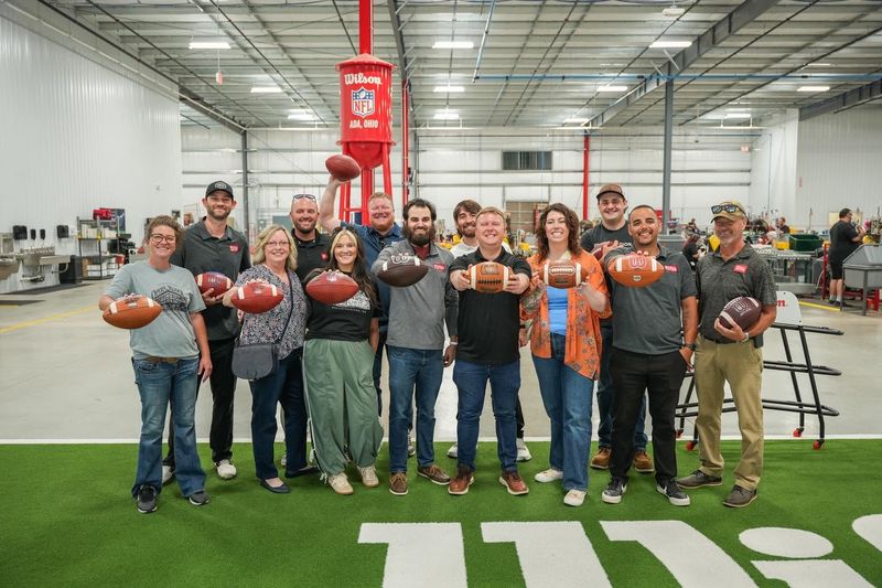 Stitches and Sunday memories at Wilson Football Factory Tour