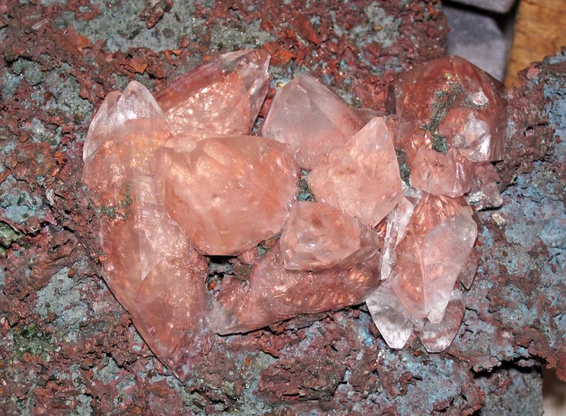 See Native Copper Still Embedded in the Rock