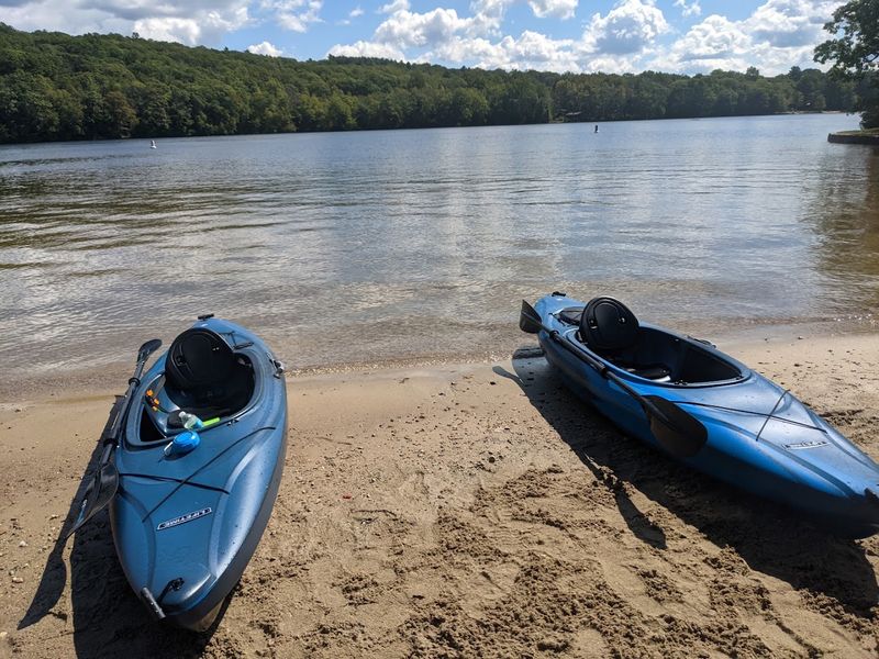 Boating And Fishing On The Lake
