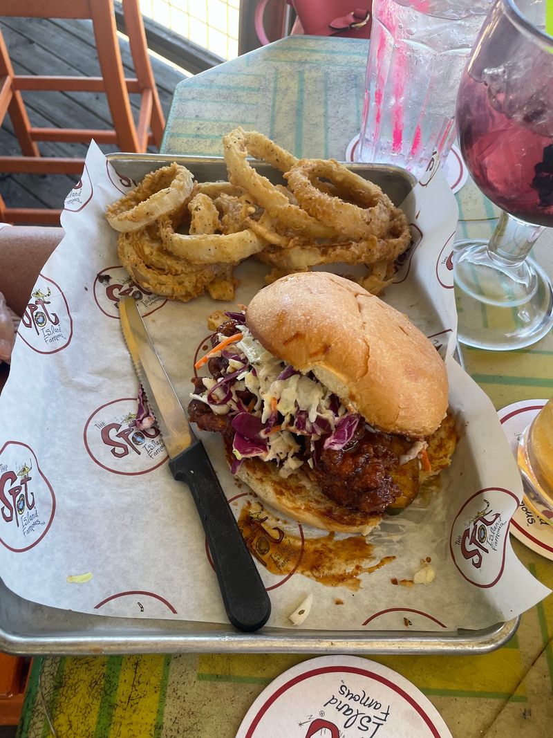 6. Burgers and Sweet Potato Fries by the Seawall