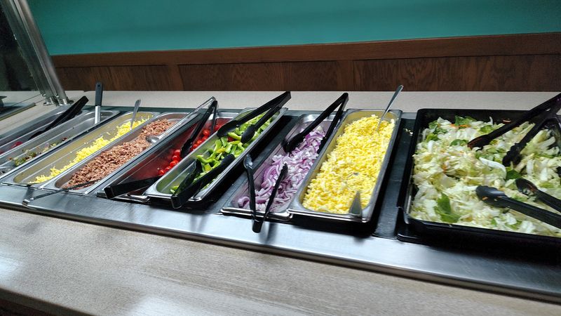 Fresh Salad Bar Surprises Before The Hot Food