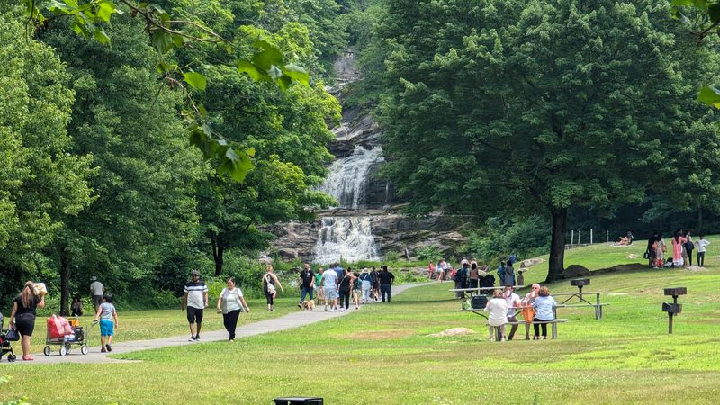 Picnic Tables Where Waterfalls Provide the Soundtrack