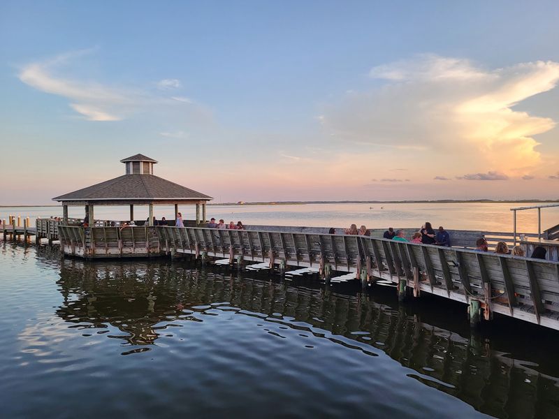 Live Music and Water at Dusk