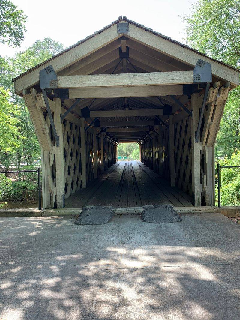 Hurricane Shoals Covered Bridge - Maysville