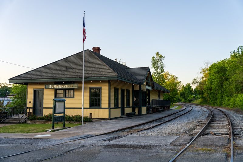 Summerville Depot in the northwest corner