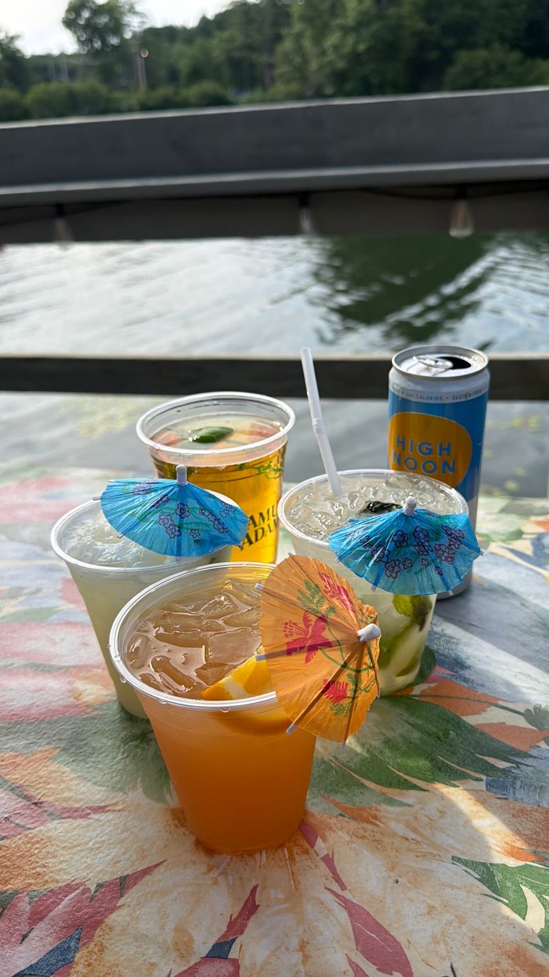Open-air seating makes the view part of dinner