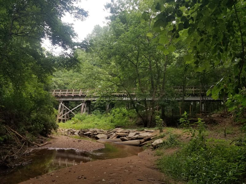 Count the 14 Wooden Trestles
