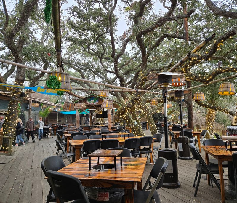 Dining Beneath Massive Live Oak Trees