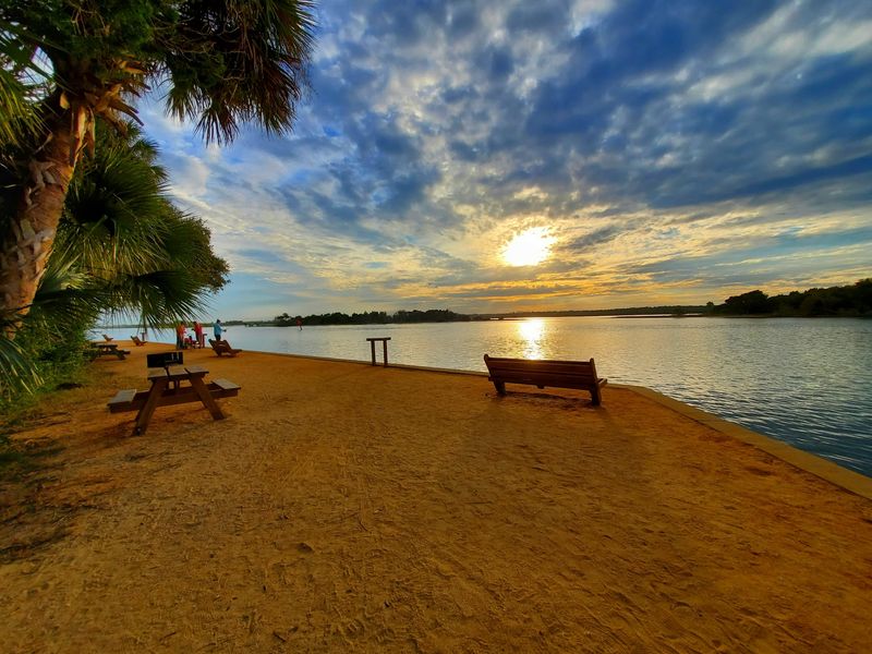 The beach across the road changes the whole experience
