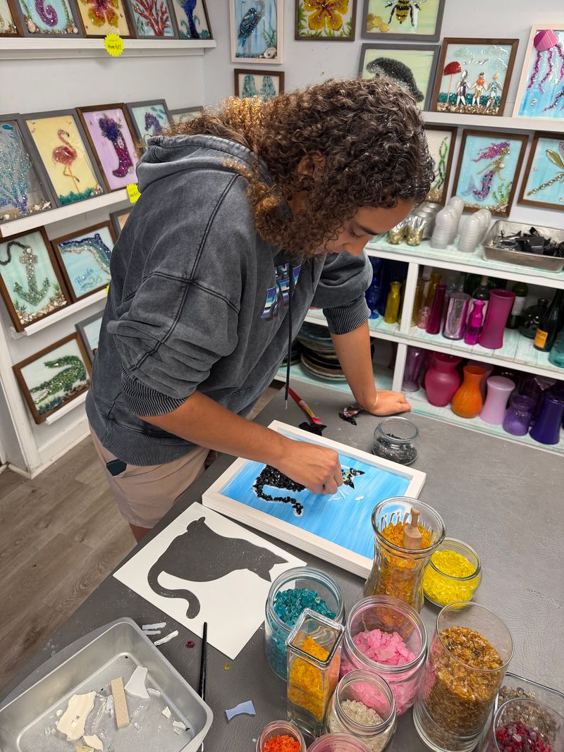 Crushed Glass Art Studio PCB - Panama City Beach