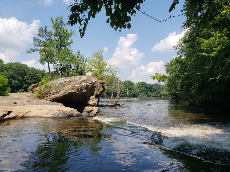 River cliffs and easy escape at Raven Rock State Park