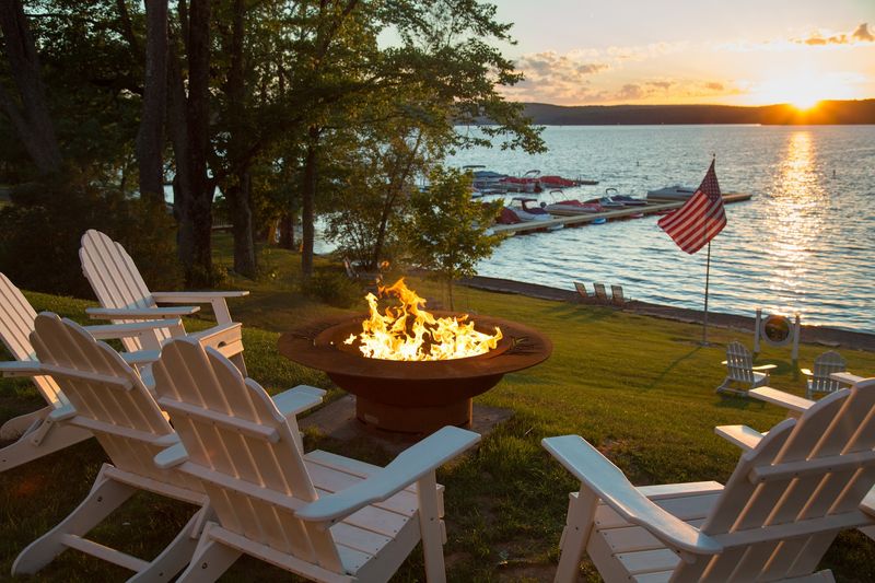 Fire Pits and Sunsets Make the Evening Easy