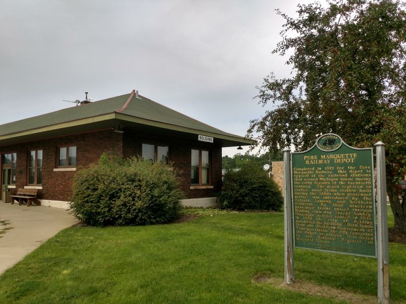 Pere Marquette Railway Belding Depot - Belding