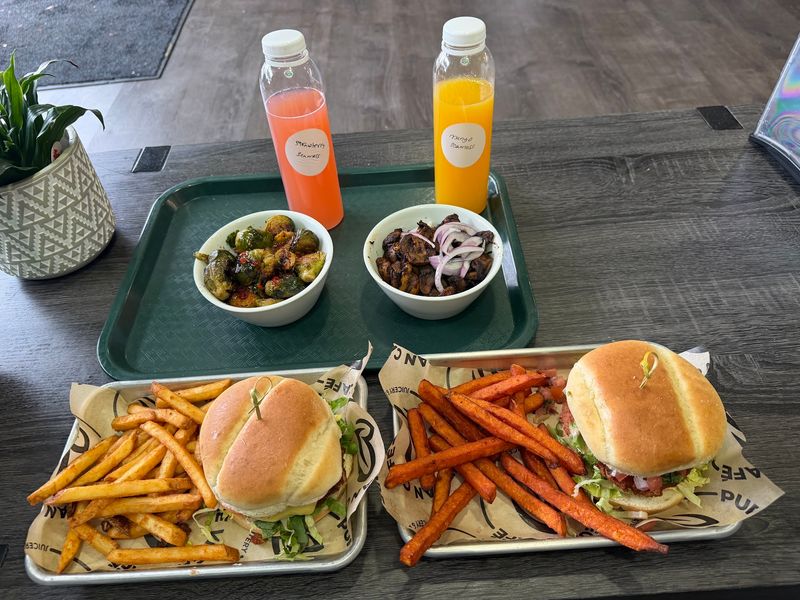 Color and Comfort at Pure Vegan Cafe