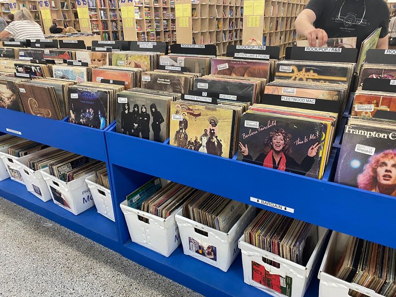 Vinyl Crates with a Nostalgic Crackle