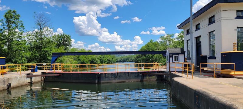 Erie Canal Lock 18 & Five Combines Sculpture - Cohoes