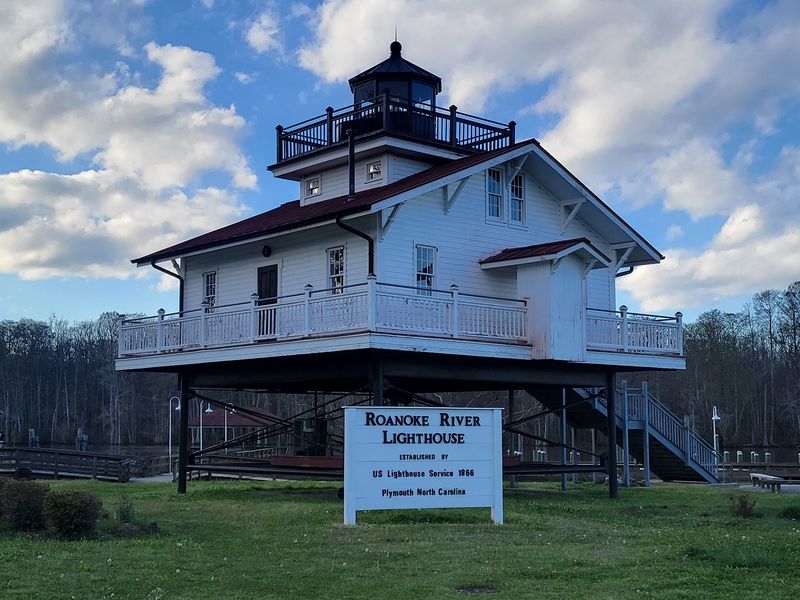 Roanoke River Lighthouse in Plymouth