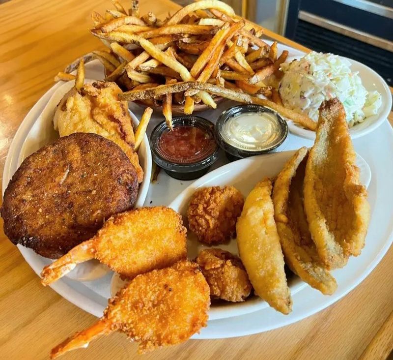 Crab Cakes, Crab Legs, and Big Seafood Choices