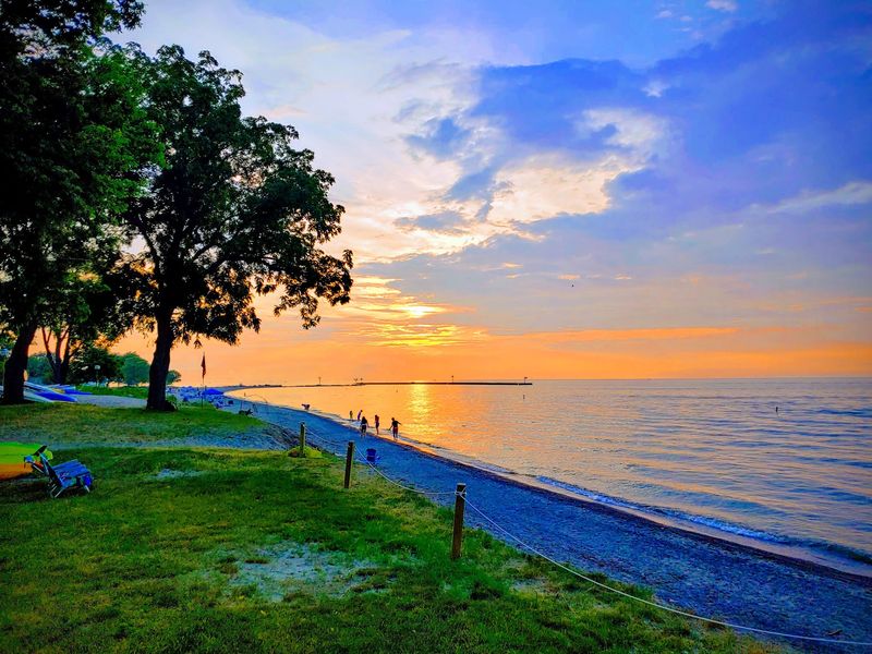 End With A Sunset Over Lake Erie