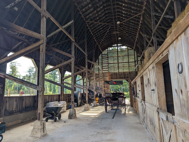 Visit the Carriage & Trail Ride Barns in Deerpark