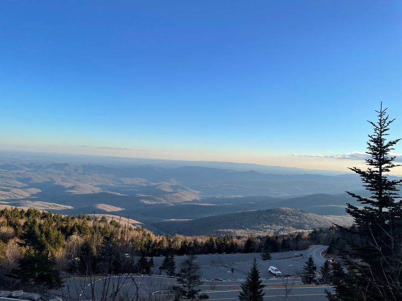 Start at Rough Ridge Overlook on the Blue Ridge Parkway